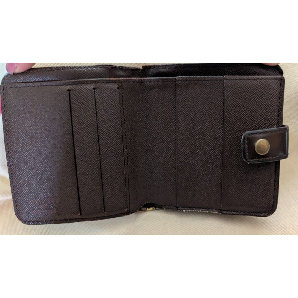 LOUIS VUITTON Wallet Compact Zip Damier Ebene Brown CA0065 - Picture 4 of 8